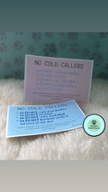 No Cold Caller Stickers