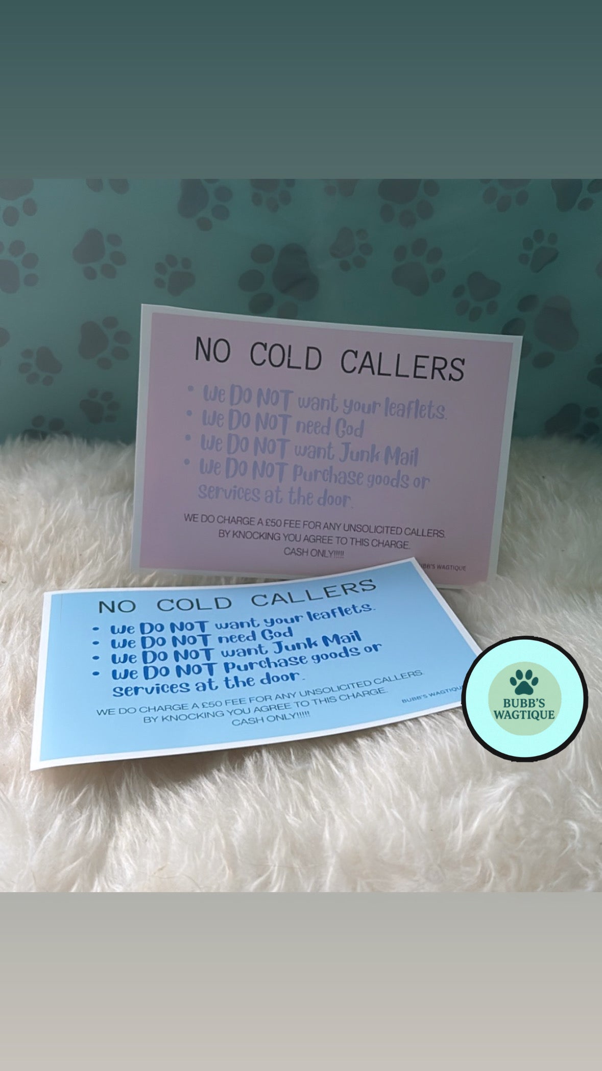 No Cold Caller Stickers