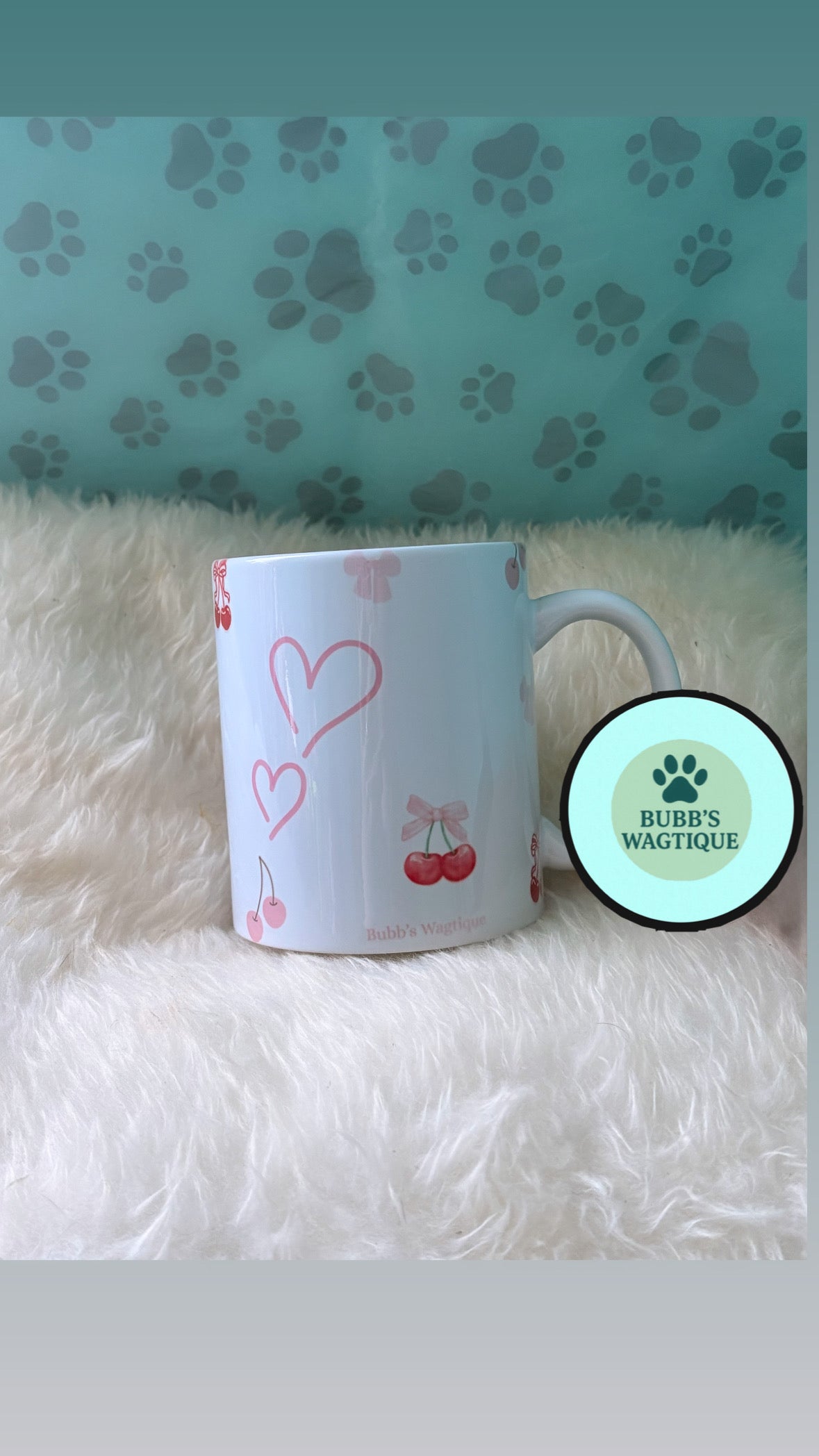 Cherries & Bows Mug 🍒 🎀